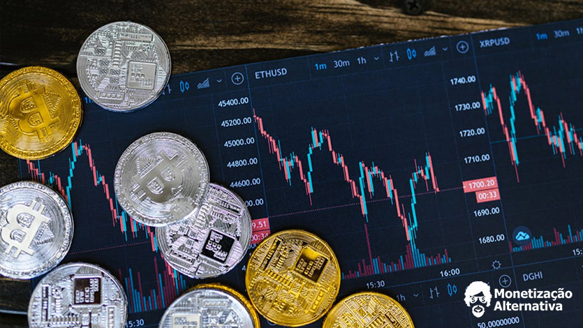 gráfico e criptomoedas